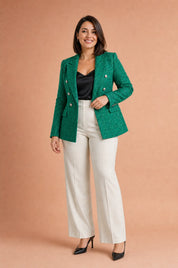 Blazer croisé en tweed | Porté sur une autre silhouette | Lounelle Paris