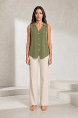 Blouse sansmanches col en V