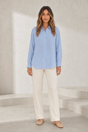 Chemise fluide à col rabattu | Lounelle Paris