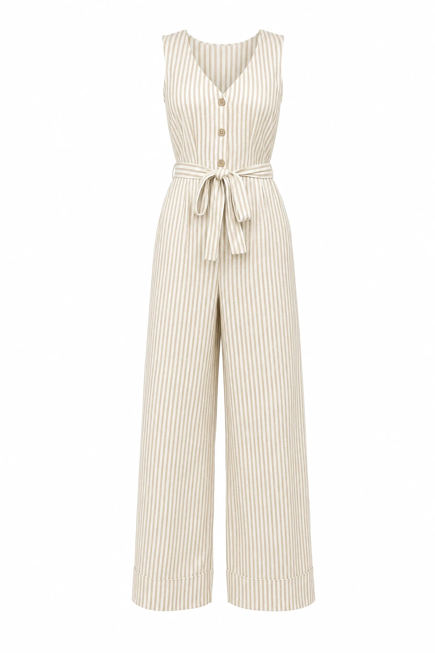 Combinaison rayée col V | Lounelle Paris
