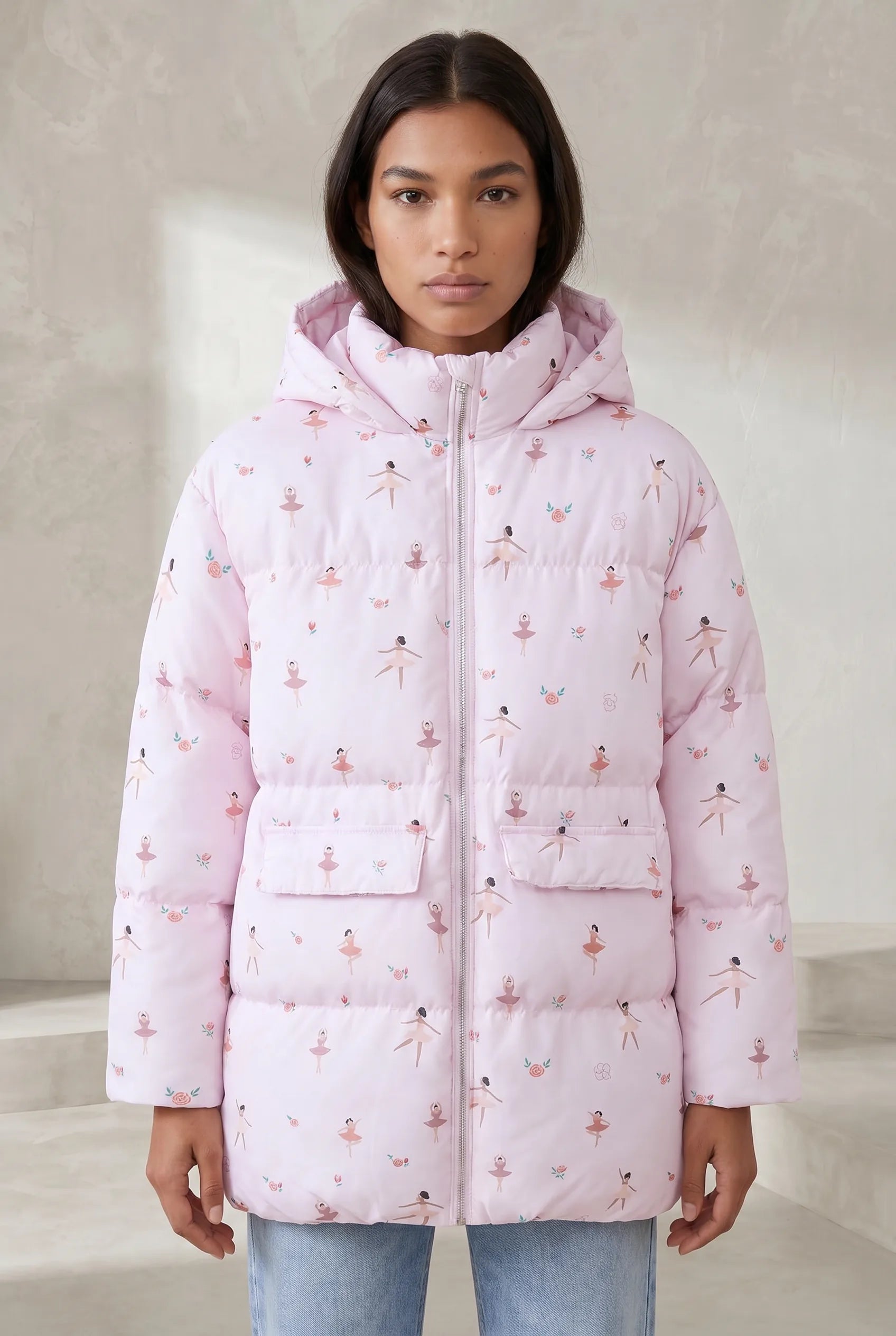 Doudoune à capuche imprimée | Lounelle Paris