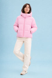 Doudoune matelassée à capuche | Variante Rose | Lounelle Paris