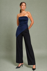 Asymmetric Ruched Bandeau Top