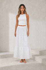 Ensemble blanc à imprimé floral