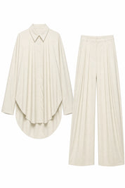 Ensemble crème ample à plis | Lounelle Paris