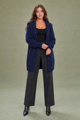 Oversized Shawl-Collar Cardigan