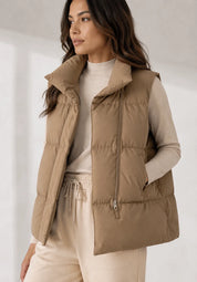 Gilet matelassé court col montant | Lounelle Paris
