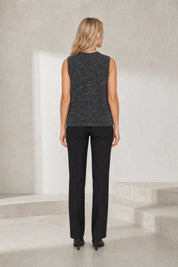 Gilet sans manches col V perlé | Lounelle Paris