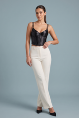 Satin Lace-Up Back Corset
