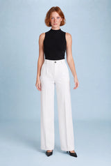 High-Waisted Wide-Leg Tailored Pants