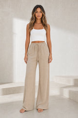 Pantalon large fluide à cordon
