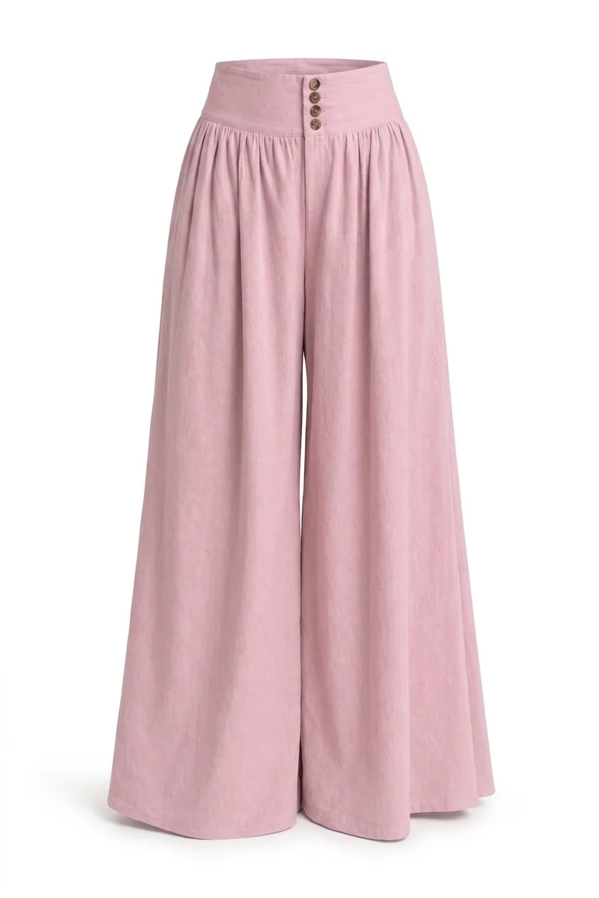 Pantalon large plissé taille haute | Lounelle Paris