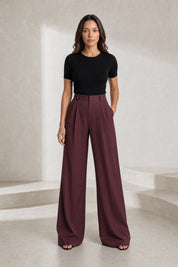 Pantalon taille haute jambes larges | Lounelle Paris