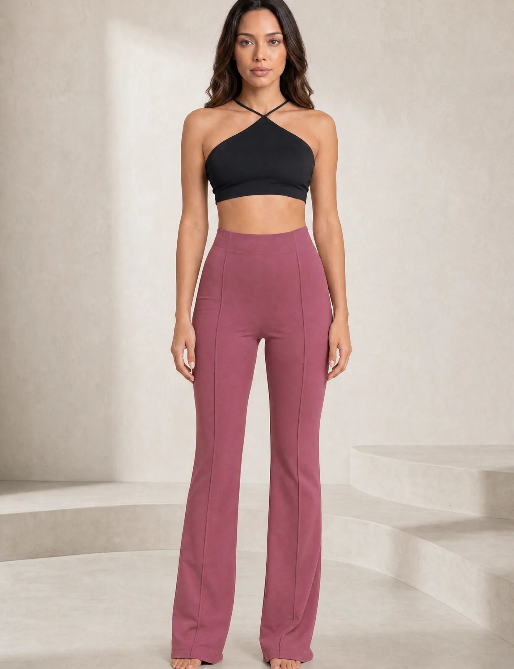 Pantalon taille haute micro-évasé | Lounelle Paris