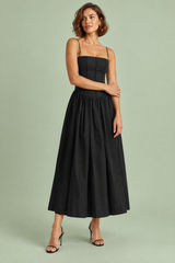 Corset Black Maxi Dress