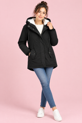 Black Oversized Hooded Parka