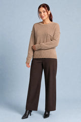Oversized Sweater with Chest Pocket
