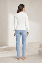 Pull bicolore col en V | Lounelle Paris