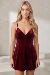 Robe bordeaux à fines bretelles | Lounelle Paris