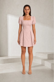 Robe col carré manches bouffantes | Lounelle Paris