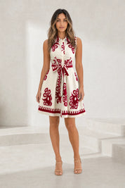 Robe col chemise ceinturée | Lounelle Paris