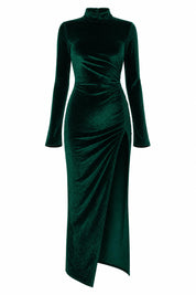 Robe en velours col montant | Lounelle Paris