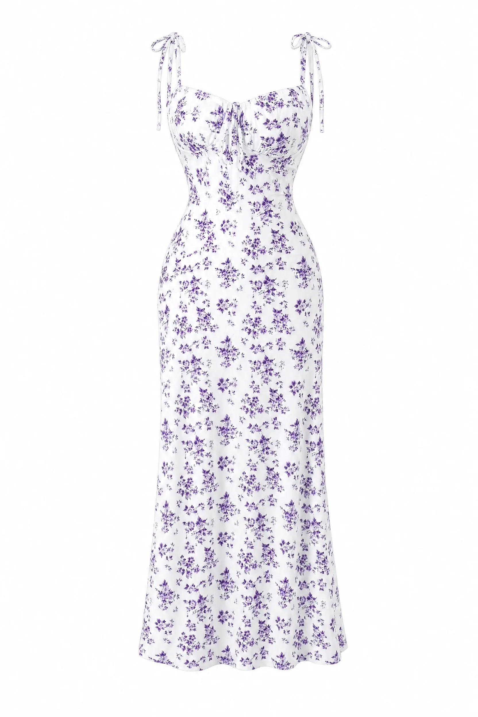 Robe fleurie ajustée dos ouvert | Lounelle Paris
