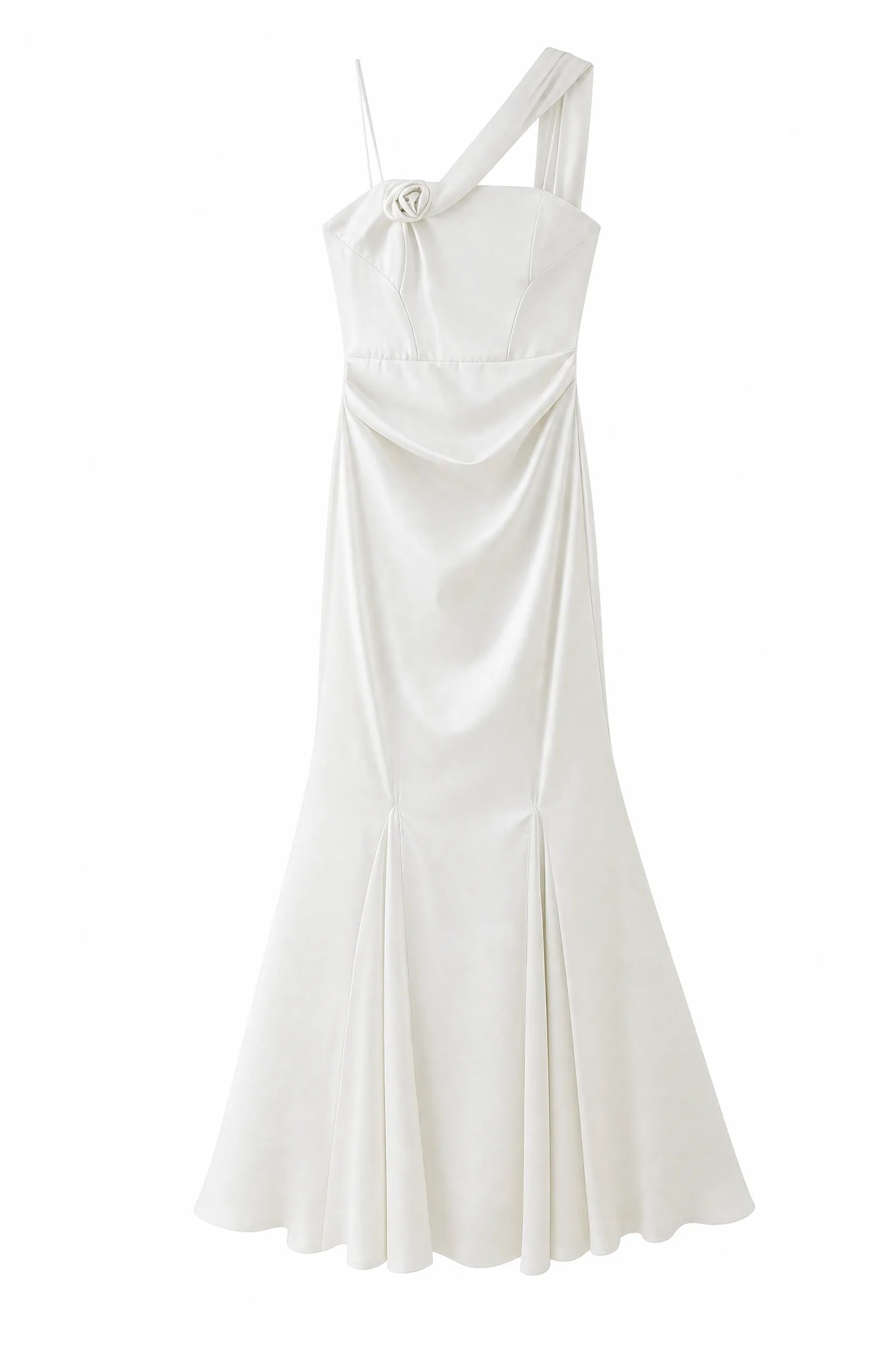 Robe longue blanche asymétrique | Lounelle Paris