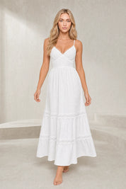 Robe longue blanche dos nu | Lounelle Paris