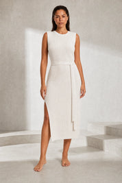 Robe longue en maille fendue | Lounelle Paris