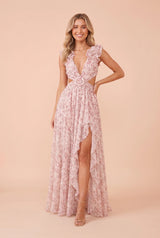Floral Backless Maxi Dress