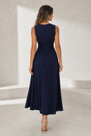 Robe longue fluide taille drapée | Lounelle Paris