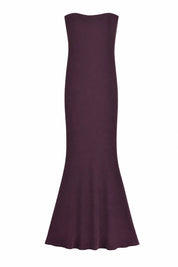 Robe longue prune bustier dos nu | Lounelle Paris