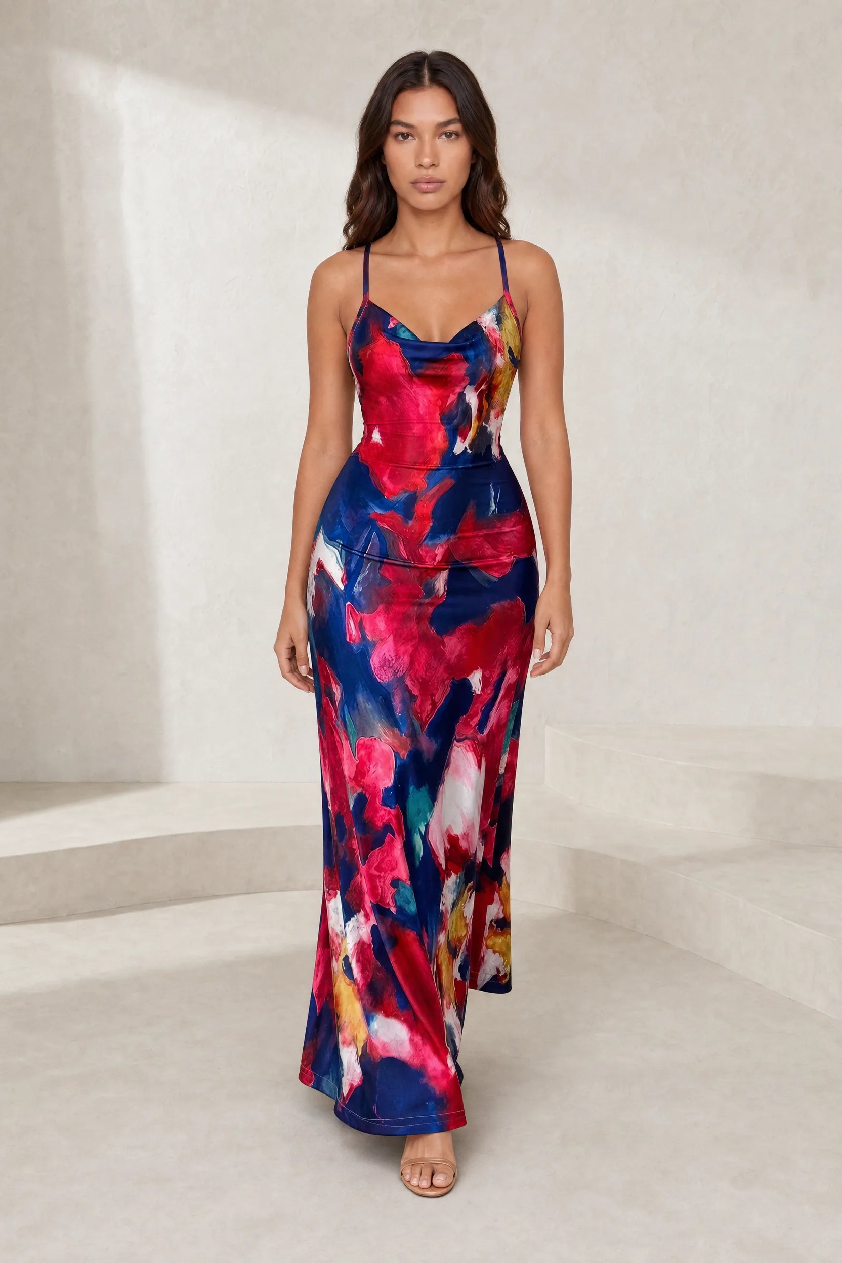 Robe longue rouge dos nu | Lounelle Paris