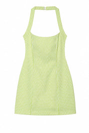 Robe vichy verte col licou | Lounelle Paris