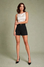 Short ample taille haute | Variante Noir | Lounelle Paris