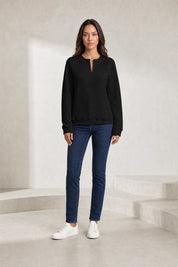 Sweat matelassé col fendu | Lounelle Paris