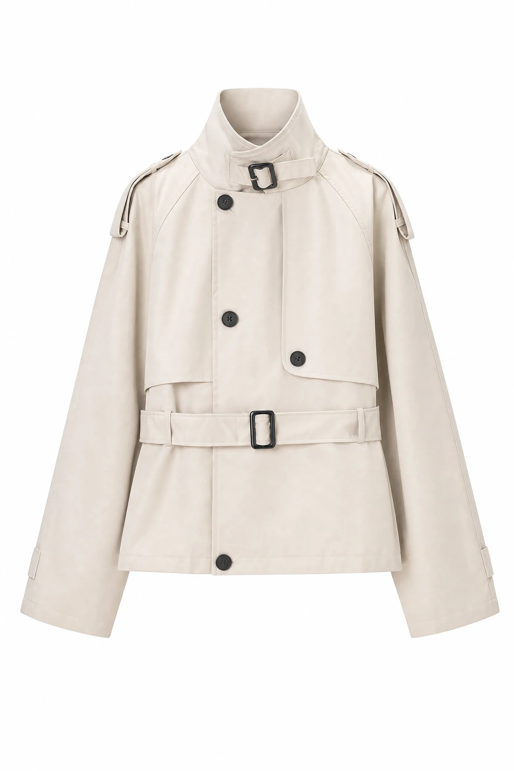 Trench Écru court ceinturé | Lounelle Paris