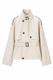 Trench Écru court ceinturé | Lounelle Paris