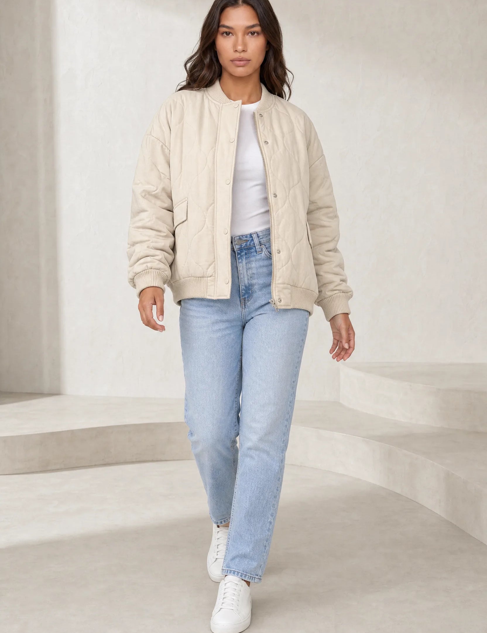 Veste matelassée ample col montant | Lounelle Paris